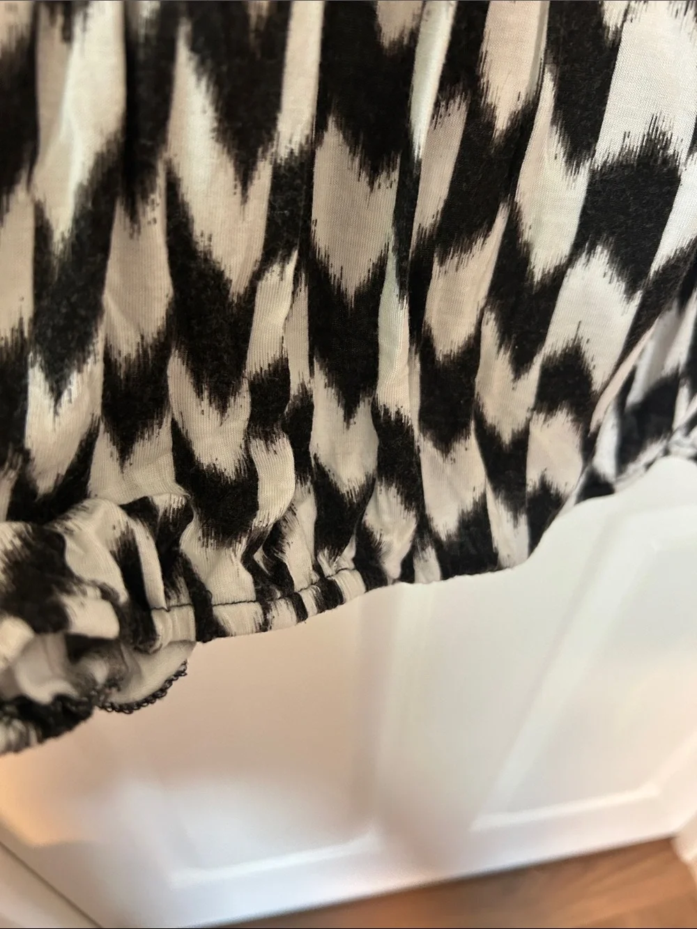 Michael Kors Black & White Geometric Scoop-Neck Tunic